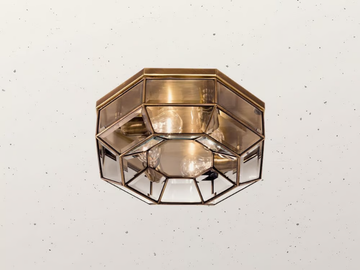 RILEGATO 379.00.80 - Brass and glass ceiling light by Il Fanale - view 2
